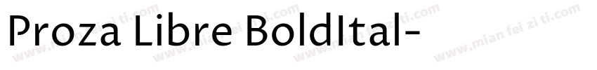 Proza Libre BoldItal字体转换